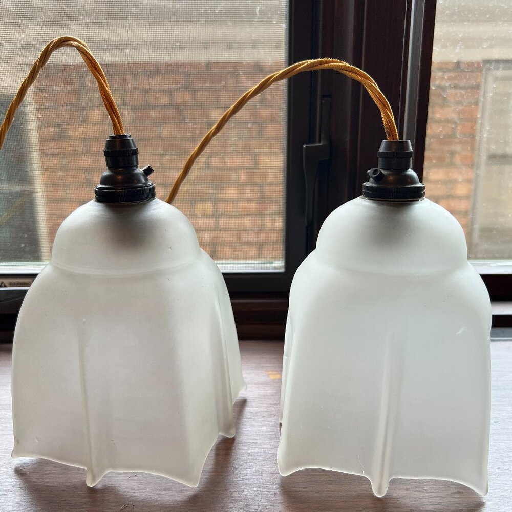 Architectural Salvage London Small Pendants Light Fixtures Ceiling Glass Shade